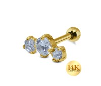  14K Gold Helix Ear Piercing 14KY-TIP-2560 (MOQ 10 pcs)